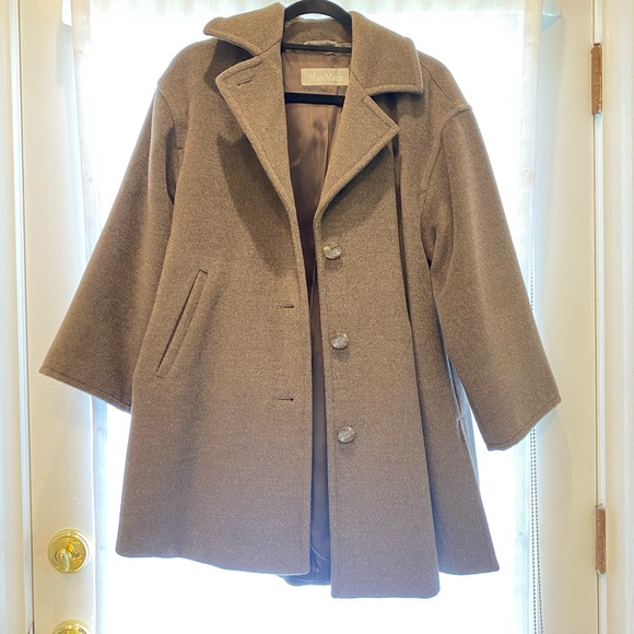 Max Mara brown wool 3/4 length 100% wool coat - Picture 2 of 13